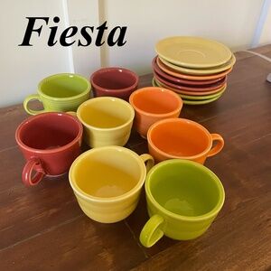 Fiesta Homer laughlin China set of 8 cups and saucers